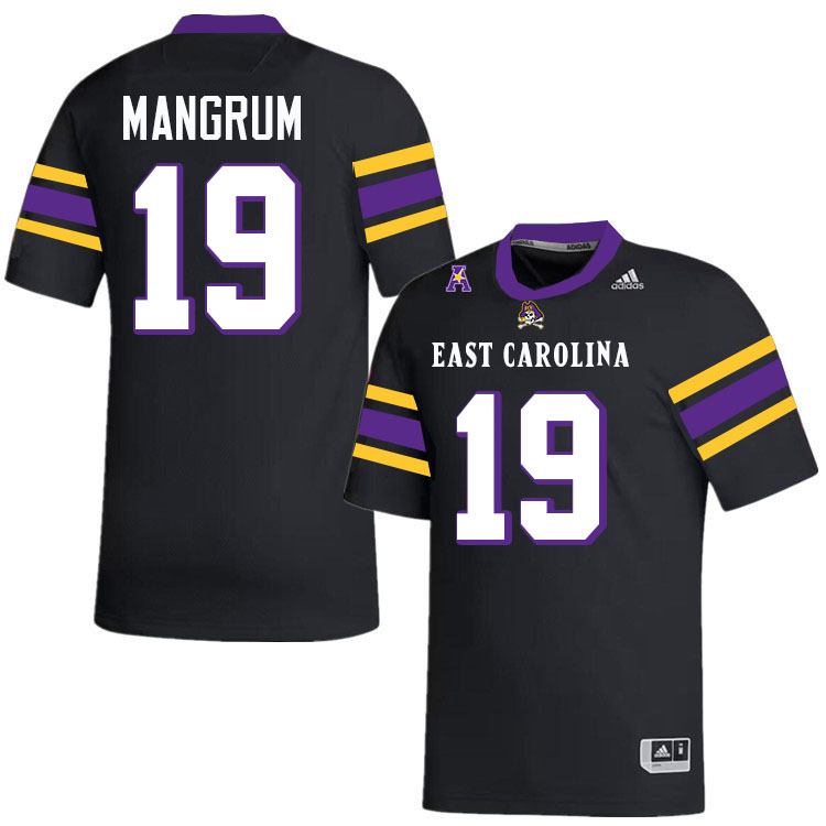 #19 Payton Mangrum ECU Jersey,East Carolina Pirates #19 Payton Mangrum Jersey Youth College-Black
